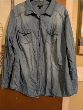 torrid Light Wash Denim Shirt Jacket